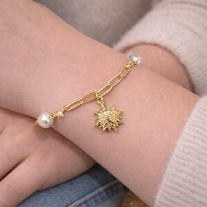 14kGold Plated Sun Charm Bracelet